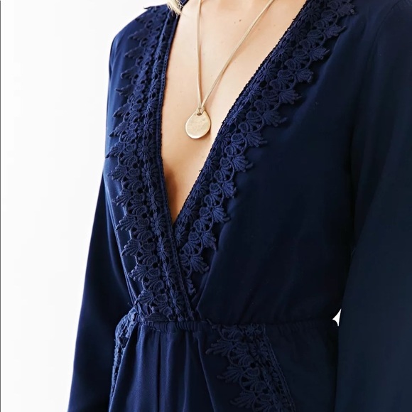 Wilde Heart Josie Plunge Romper in Navy - Picture 8 of 9